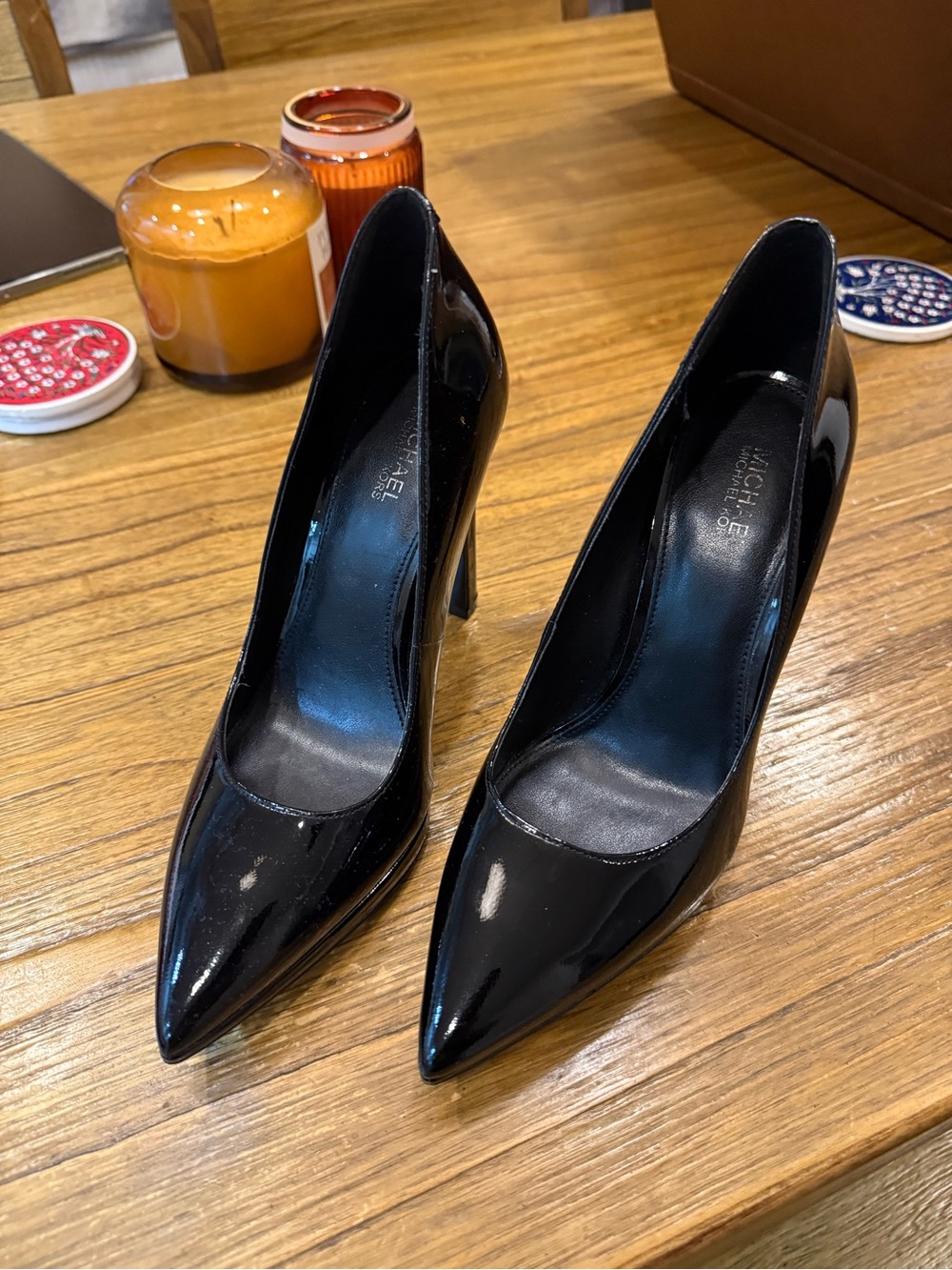 Michael Kors Black Patent Pointed-Toe High Heels